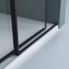 Duschtür Ego 12, Mattschwarz, 100–120–140x195 cm, Schiebetür, 6 mm Sicherheitsglas, Nano Easy Clean