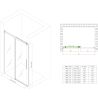 Duschtür Ego 12, Mattschwarz, 100–120–140x195 cm, Schiebetür, 6 mm Sicherheitsglas, Nano Easy Clean