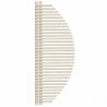 Heizkörper, Handtuchhalter aus Stahl, 33 Lamellen, 585 W, 125 x 50 cm, Creme, Brisa Blanca