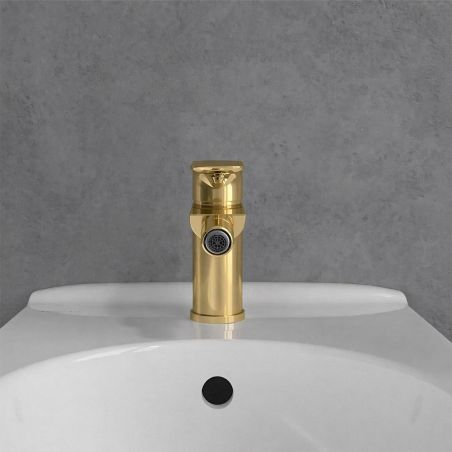 Bidet-Armatur, mit Perlator, Messing, Gold, Zenia