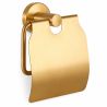 Toilettenpapierhalter mit Klappe, Mattgold, Stahl, modernes Design, Velvet