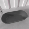 Badewanne, Coroian-Verbundwerkstoff, Anthrazit matt, 180 x 85 cm, Wärmedämmung, freistehend, Runa