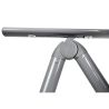 Gartenmöbel-Set für die Terrasse, großer Tisch mit matter Glasplatte, 6 klappbare Aluminiumstühle, 150 x90x75 cm, Clinton
