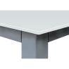 Gartenmöbel-Set für die Terrasse, großer Tisch mit matter Glasplatte, 6 klappbare Aluminiumstühle, 150 x90x75 cm, Clinton