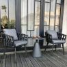 Stuhl Riga, für Terrassenmöbel, Aluminium, 5 cm Kissen, Seilgeflecht, 58 x 64,5 x 75 cm