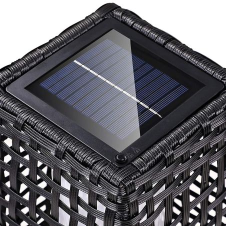 Solarlampe aus Polyrattan, Dämmerungssensor, Batterie inklusive, Schutzart IP44, 80 cm, Evelyn