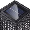 Solarlampe aus Polyrattan, Dämmerungssensor, Batterie inklusive, Schutzart IP44, 80 cm, Evelyn