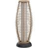 Solarlampe, Geflecht aus Polyrattan, USB-Ladefunktion, Batterie inklusive, Schutzart IP65, 74 cm, warmes Licht, Solar Boho