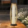 Solarlampe, Geflecht aus Polyrattan, USB-Ladefunktion, Batterie inklusive, Schutzart IP65, 74 cm, warmes Licht, Solar Boho