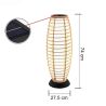 Solarlampe, Geflecht aus Polyrattan, USB-Ladefunktion, Batterie inklusive, Schutzart IP65, 74 cm, warmes Licht, Solar Boho