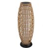 Solarlampe, Geflecht aus Polyrattan, USB-Ladefunktion, Batterie inklusive, Schutzart IP65, 73 cm, warmes Licht, SunBoho