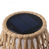 Solarlampe, Geflecht aus Polyrattan, USB-Ladefunktion, Batterie inklusive, Schutzart IP65, 73 cm, warmes Licht, SunBoho