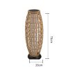 Solarlampe, Geflecht aus Polyrattan, USB-Ladefunktion, Batterie inklusive, Schutzart IP65, 73 cm, warmes Licht, SunBoho