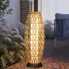 Solarlampe, Geflecht aus Polyrattan, USB-Ladefunktion, Batterie inklusive, Schutzart IP65, 73 cm, warmes Licht, SunBoho