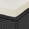 Gartenmöbel-Set für,Terrasse, faltbarer Cube, 6 Stühle mit verstellbarer Rückenlehne, 4 Hocker, 180x120x74 cm, Schwarz, Michigan