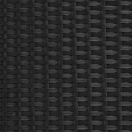 Gartenmöbel-Set für,Terrasse, faltbarer Cube, 6 Stühle mit verstellbarer Rückenlehne, 4 Hocker, 180x120x74 cm, Schwarz, Michigan
