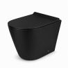 Toilettenschüssel EGO Galo, Rimless, Mattschwarz, Bodenmontage, Duroplast Slim Soft-Close Abdeckung inklusive