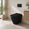 Toilettenschüssel EGO Galo, Rimless, Mattschwarz, Bodenmontage, Duroplast Slim Soft-Close Abdeckung inklusive