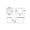 Toilettenschüssel EGO Galo, Rimless, Mattschwarz, Bodenmontage, Duroplast Slim Soft-Close Abdeckung inklusive