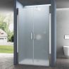Duschtür EGO-24D, 6 mm Sicherheitsglas, sandgestrahlt, 180°-Öffnung, Maße 100 x 195 cm, Nano-Easy-Clean-Beschichtung