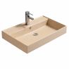 Waschbecken Jasmine Matt, Power Color, mit Armaturenloch, Halbeinbau, Sanitärkeramik, 60–80 × 50 cm, Avelia