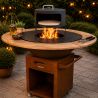 Pizzaofen Nexus Ø45 cm, Cortenstahl 1,5 mm, mit Thermometer, kompatibel mit den Grills Aurelius und Avangarde, schwarz
