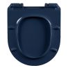 Duroplast-Deckel, Soft-Close-Funktion und Schnellverschlusssystem für die Toilettenschüssel Lazio in Blau-Terrazzo