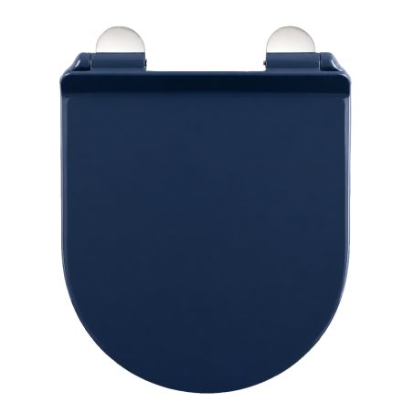 Duroplast-Deckel, Soft-Close-Funktion und Schnellverschlusssystem für die Toilettenschüssel Lazio in Blau-Terrazzo