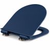 Duroplast-Deckel, Soft-Close-Funktion und Schnellverschlusssystem für die Toilettenschüssel Lazio in Blau-Terrazzo