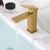 Waschbeckenarmatur, Perlator Waschtischmontage, Mattgold, Mira