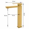 Waschbeckenarmatur, Perlator, Aufsatzmontage, Mattgold, Höhe 30 cm, Mira