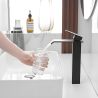 Waschtischarmatur, Wasserfall-Ausführung, Aufsatzmontage, Mattschwarz, Avira
