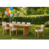 Möbelset, Garten oder Terrasse, großer Tisch und 8 Stühle, Voll-Teakholz, inklusive Kissen, Primavera
