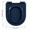 Duroplast-Deckel, Soft-Close-Funktion und Schnellverschlusssystem für die Toilettenschüssel Lazio in Blau-Terrazzo