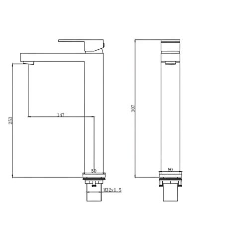 Waschbeckenarmatur, Perlator, Aufsatzmontage, Mattschwarz, Höhe 30 cm, Mira