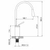 Waschbeckenarmatur Lost, Mattschwarz, Höhe 38 cm, mit Perlator, Aufsatzmontage