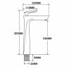 Waschbeckenarmatur Brandi, Mattgold, Höhe 30 cm, Aufsatzmontage