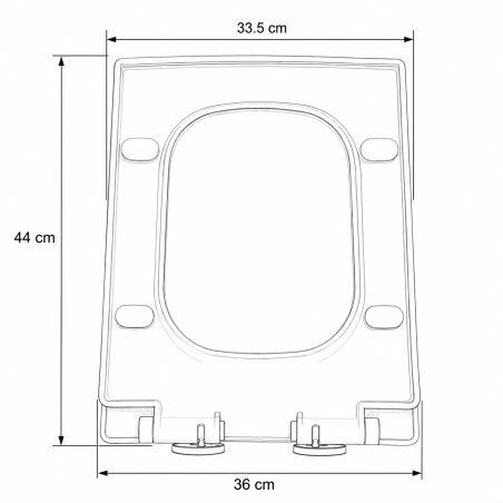 Duroplast-Deckel, Weiß, Quick-Release-System, Soft-Close für WC-Becken Enrico Weiß