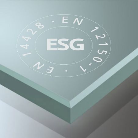Duschtür EGO-266, ESG-Sicherheitsglas 6 mm, teilweise sandgestrahlt, Nano-Beschichtung, Breiten zwischen 70-100 cm