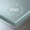 Duschtür EGO-266, ESG-Sicherheitsglas 6 mm, teilweise sandgestrahlt, Nano-Beschichtung, Breiten zwischen 70-100 cm
