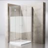 Duschtür EGO-266, ESG-Sicherheitsglas 6 mm, teilweise sandgestrahlt, Nano-Beschichtung, Breiten zwischen 70-100 cm