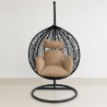 Hängesessel California Black, Entspannungssessel zum Aufhängen, für Garten oder Wohnzimmer, komfortabel und modern