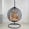 Hängesessel California Black, Entspannungssessel zum Aufhängen, für Garten oder Wohnzimmer, komfortabel und modern