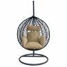 Hängesessel California Brown, Entspannungssessel zum Aufhängen, für Garten oder Wohnzimmer, komfortabel, 3D-Rattan