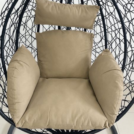Hängesessel California Brown, Entspannungssessel zum Aufhängen, für Garten oder Wohnzimmer, komfortabel, 3D-Rattan