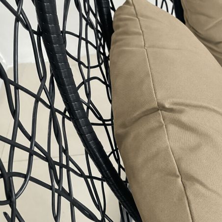 Hängesessel California Brown, Entspannungssessel zum Aufhängen, für Garten oder Wohnzimmer, komfortabel, 3D-Rattan