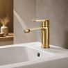 Bidet-Armatur, mit Perlator, Messing, Gold, Zenia