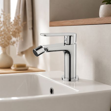 Bidet-Armatur, mit Perlator, Messing, Chrom, Zenia