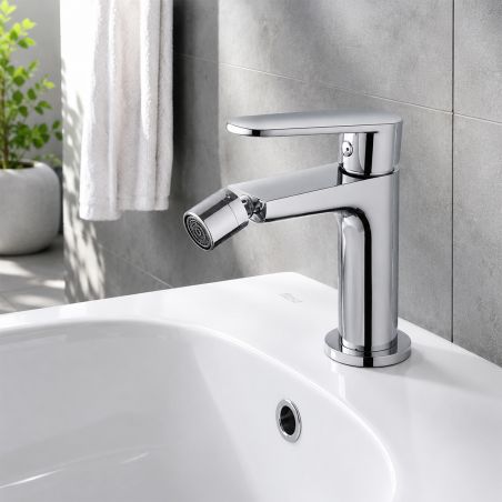 Bidet-Armatur, mit Perlator, Messing, Chrom, Zenia