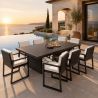Möbelset für 8 Personen, Garten oder Terrasse, Aluminium, Tisch 213x100 cm + 8 Stühle, 100% Olefin-Gewebe, Mykonos